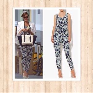 Eva Mendes Floral Jumpsuit